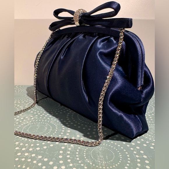 Nina Bags Nina Navy Satin Evening Bag Poshmark